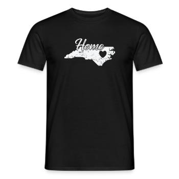 North Carolina Home mit Herz USA Amerika - Männer T-Shirt - Schwarz - Vorne - AI Model Male 178 light (178cm)