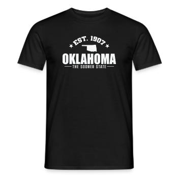 Oklahoma Est. 1907 The Sooner State USA - Männer T-Shirt - Schwarz - Vorne - AI Model Male 178 light (178cm)
