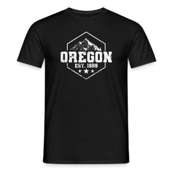 Oregon est. 1959 États-Unis Amérique État - T-shirt homme - noir - Devant - AI Model Male 178 light (178cm)