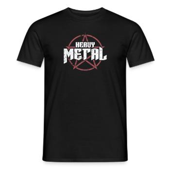 Heavy Metal Music Band Genre Bass - Men's T-Shirt - black - Front - AI Model Male 178 light (178cm)