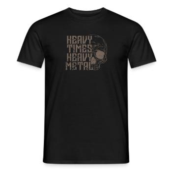 Heavy Times Heavy Metal Musik Band Genre - Männer T-Shirt - Schwarz - Vorne - AI Model Male 178 light (178cm)