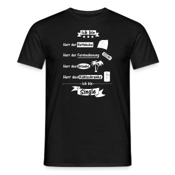 Ich bin Single - Männer T-Shirt - Schwarz - Vorne - AI Model Male 178 light (178cm)