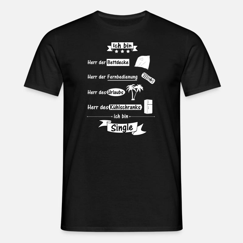 Ich bin Single - Männer T-Shirt - Schwarz