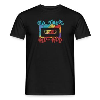 Old School Hip-Hop Music Genre Rap - Men's T-Shirt - black - Front - AI Model Male 178 light (178cm)