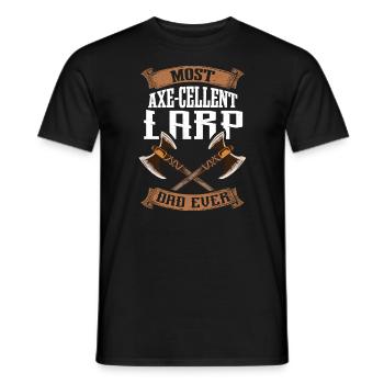 Larping Papa RPG LARP Roleplay Fantasy - Men's T-Shirt - black - Front - AI Model Male 178 light (178cm)