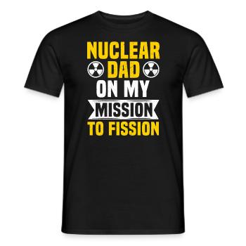 Ingénieur Nucléaire Papa Nucléaire Radioactif - T-shirt homme - noir - Devant - AI Model Male 178 light (178cm)