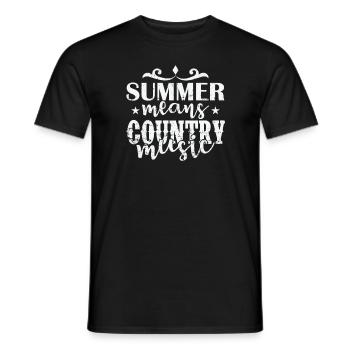 L’été signifie Country Music USA America Cowboys - T-shirt homme - noir - Devant - AI Model Male 178 light (178cm)