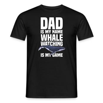 Whale watching marine mammals Humpback whale - Men's T-Shirt - black - Front - AI Model Male 178 light (178cm)
