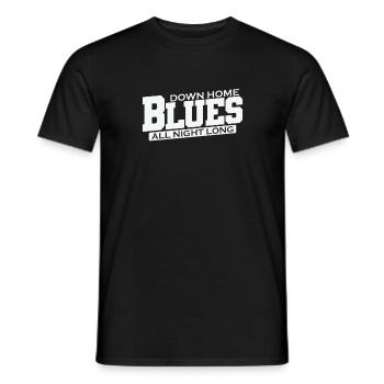 Down Home loose all Night long Music - Men's T-Shirt - black - Front - AI Model Male 178 light (178cm)