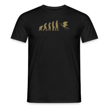 Ski Evolution Tshirt - Männer T-Shirt - Schwarz - Vorne - AI Model Male 178 light (178cm)