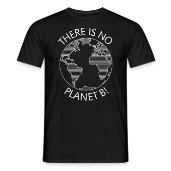 There Is No Planet B! / Earth (Climate Change / W) - Men's T-Shirt - black - Front - AI Model Male 178 light (178cm)