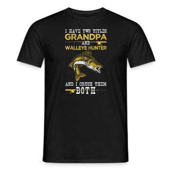 Angler Opa Zander angeln Walleye - Männer T-Shirt - Schwarz - Vorne - AI Model Male 178 light (178cm)