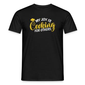 My Joy is Cooking for others Koch Hobby - Men's T-Shirt - black - Front - AI Model Male 178 light (178cm)