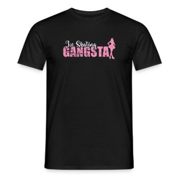 Patinage sur glace Gangsta Femme Rose Patinage sur glace - T-shirt homme - noir - Devant - AI Model Male 178 light (178cm)