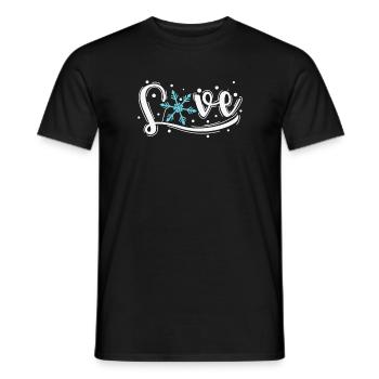 J’adore flocon de neige saison hivernale Toboggan - T-shirt homme - noir - Devant - AI Model Male 178 light (178cm)