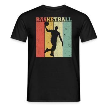 Joueur de basketball rétro - T-shirt homme - noir - Devant - AI Model Male 178 light (178cm)