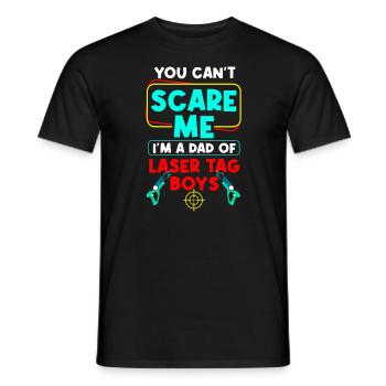 Laser Tag Papa Lustig Laserpistole - Männer T-Shirt - Schwarz - Vorne - AI Model Male 178 light (178cm)