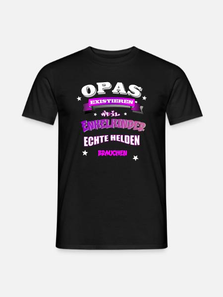 Opas Enkelkinder Geschenk - Männer T-Shirt - Schwarz