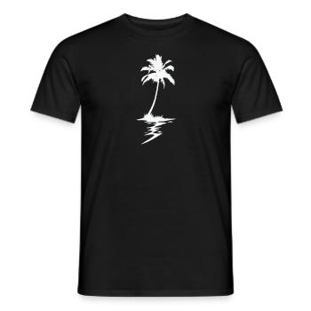 Plage de vacances de palmiers - T-shirt homme - noir - Devant - AI Model Male 178 light (178cm)