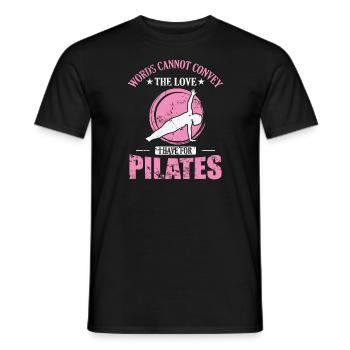 Les mots ne peuvent pas transmettre l’amour que j’ai pour le Pilates - T-shirt homme - noir - Devant - AI Model Male 178 light (178cm)
