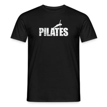 Pilates Yoga Powerhouse Fitness - Men's T-Shirt - black - Front - AI Model Male 178 light (178cm)
