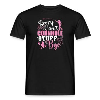 Désolé ne peut pas Cornhole Stuff Bye Hobby - T-shirt homme - noir - Devant - AI Model Male 178 light (178cm)