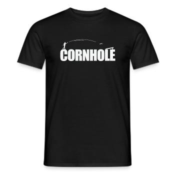 Cornhole Sport Game Leisure Friends - Men's T-Shirt - black - Front - AI Model Male 178 light (178cm)