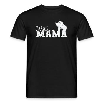 Wild Mama Bär Wald Tier - Männer T-Shirt - Schwarz - Vorne - AI Model Male 178 light (178cm)