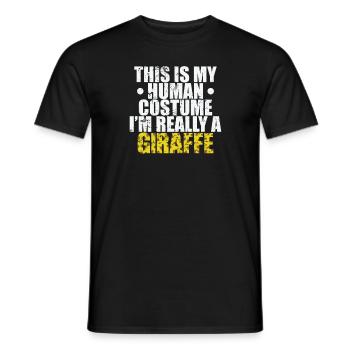 This is my Human Costume I'm Really a Giraffe - Männer T-Shirt - Schwarz - Vorne - AI Model Male 178 light (178cm)