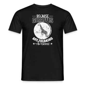 Parce que les girafes sont géniales - T-shirt homme - noir - Devant - AI Model Male 178 light (178cm)