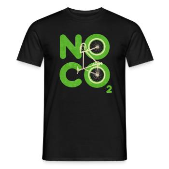 Pas de CO2 - T-shirt homme - noir - Devant - AI Model Male 178 light (178cm)