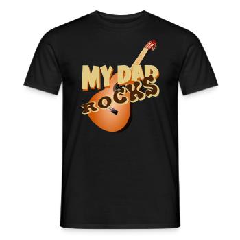 My dad rocks - Men's T-Shirt - black - Front - AI Model Male 178 light (178cm)