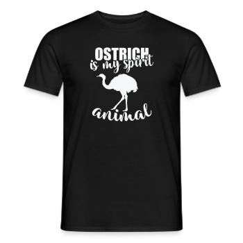 Ostrich is my Spirit Animal Vogel Strauß - Männer T-Shirt - Schwarz - Vorne - AI Model Male 178 light (178cm)