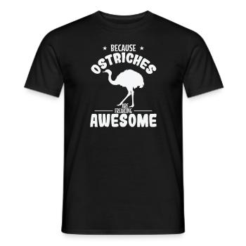 Parce que les autruches sont géniales Strauss - T-shirt homme - noir - Devant - AI Model Male 178 light (178cm)