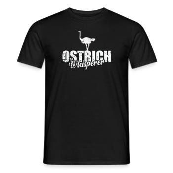 Ostrich Whisperer Laufvogel Strauß Umwelt - Männer T-Shirt - Schwarz - Vorne - AI Model Male 178 light (178cm)