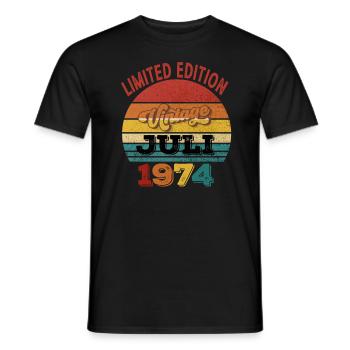 49. Geburtstag Mann 49 Jahre Limited Edition juni - Männer T-Shirt - Schwarz - Vorne - AI Model Male 178 light (178cm)