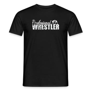 Ring de combat de spectacle de lutteur professionnel - T-shirt homme - noir - Devant - AI Model Male 178 light (178cm)