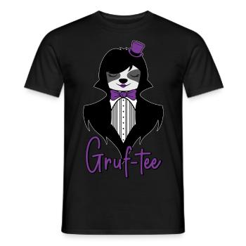 Gruf-Tee Goth Sloth Grufti Gothic Faultier Gruftee - Männer T-Shirt - Schwarz - Vorne - AI Model Male 178 light (178cm)