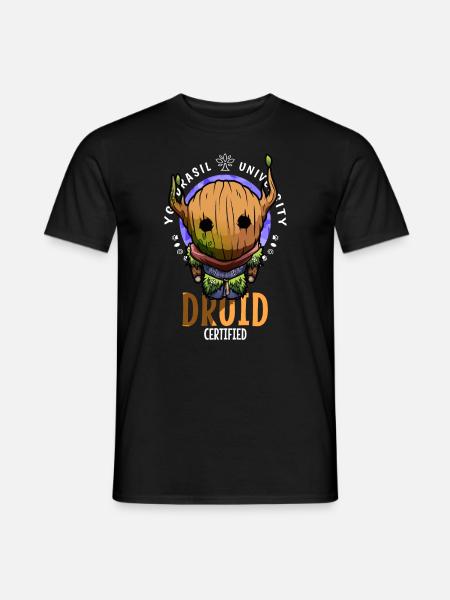 Druide zertifiziert - Männer T-Shirt - Schwarz
