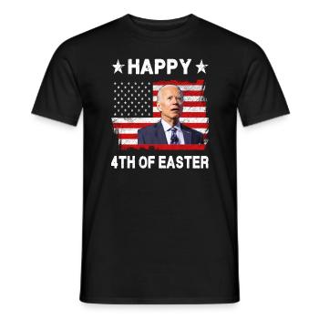 Alles Gute zum 4. Ostern - Männer T-Shirt - Schwarz - Vorne - AI Model Male 178 light (178cm)