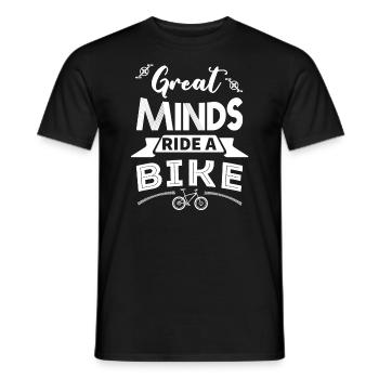 Kluge Köpfe fahren Fahrrad - Männer T-Shirt - Schwarz - Vorne - AI Model Male 178 light (178cm)