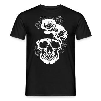 Horror Skull Skull Art Skull Gothic Heavy Metal - Men's T-Shirt - black - Front - AI Model Male 178 light (178cm)
