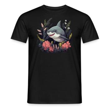baby white shark 2 - Männer T-Shirt - Schwarz - Vorne - AI Model Male 178 light (178cm)