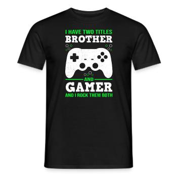 Gamer Gaming Videospiele Video Games - Men's T-Shirt - black - Front - AI Model Male 178 light (178cm)