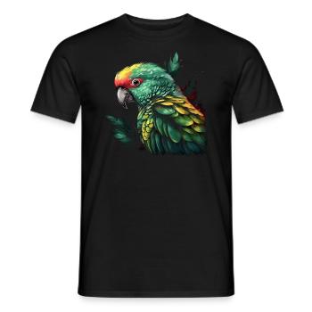Perroquet Oiseau Ara Nature sauvage - T-shirt homme - noir - Devant - AI Model Male 178 light (178cm)