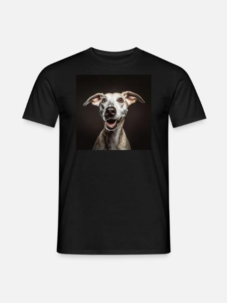 Hundeliebe - Portrait Hund - Männer T-Shirt - Schwarz