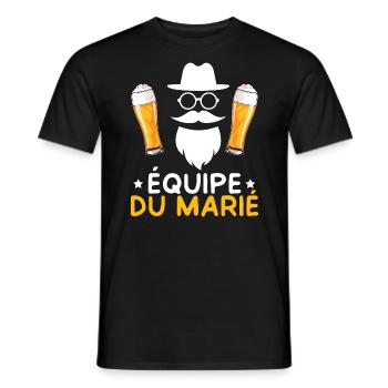 Marié Fête EVG Enterrement De Vie De Garçon Groupe - T-shirt homme - noir - Devant - AI Model Male 178 light (178cm)