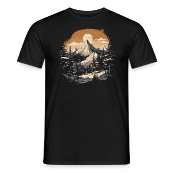 Forest, Nature, Landscape, Hats - Men's T-Shirt - black - Front - AI Model Male 178 light (178cm)