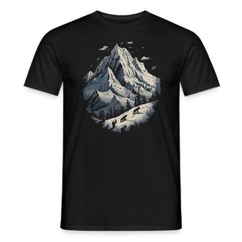 Forest, Nature, Landscape, Hats - Men's T-Shirt - black - Front - AI Model Male 178 light (178cm)