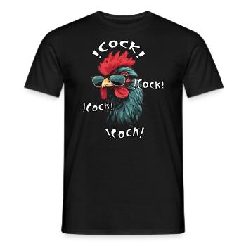 Cock - Men's T-Shirt - black - Front - AI Model Male 178 light (178cm)